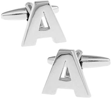 Stfery Cufflinks Wedding, Manschettenknöpfe Buchstaben Silber Versilbert Buchstabe A Schmuck Geburtstags Geschenk Papa