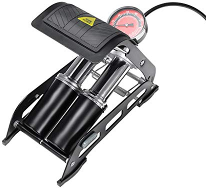 Samnuerly Fahrrad-Fußluftpumpe, Reifenfüller, Fußpumpe, Hochdruck-Autoluftpumpe, tragbarer Luftkompressor (Color : B)