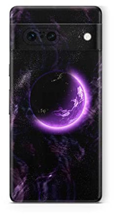 Skins4u Schutzfolie Skin Cover Skins Design Folie Kratzerschutz Aufkleber kompatibel mit Google Pixel 7 Pro Purple-Space