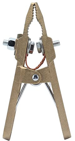 Welding Ground Clamp Earth Clamp Welder 600A, Heavy Duty Conductive Grounding Clamp for Shipbuilding Steel Structure Brass 1 Pack
