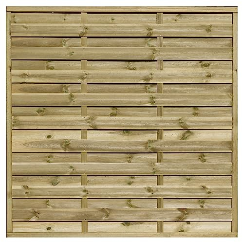 TETZNER&JENTZSCH ECO-Dichtzaun 180 x 180 cm Rahmen 30/45 mm, kdi grün Lamellen 5 x 100 mm glatt