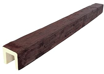 VIGA IMITACION MADERA DECORATIVA DE POLIURETANO 15CM DE ANCHO X 15CM DE ALTO X 2 metros DE LARGO (Nogal oscuro)