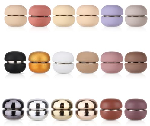 18 Paare Hijab Magneten, Hijab Magnete Kein Verhaken Vielseitig Einsetzbar Bandana Magnetnadel Hijab Magnet Pin Hijab Clip für Kleidung Damen Schal Glänzender und Matter Stil (18 Farben)