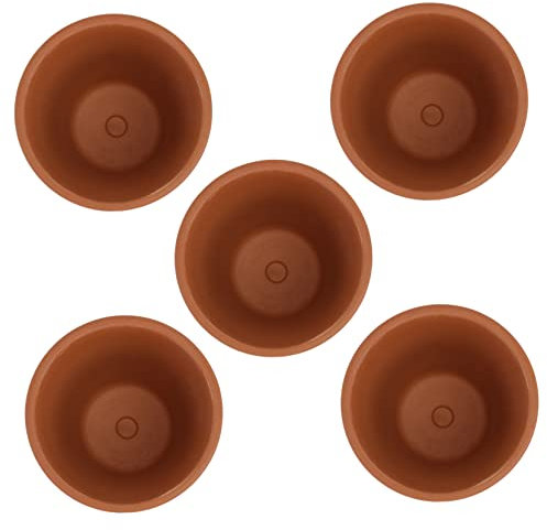 BESPORTBLE 5pièces Pots Terre Cuite pour Plantes avec Saucisses Bacs De Jardinage Respirants pour Extérieur Et Intérieur