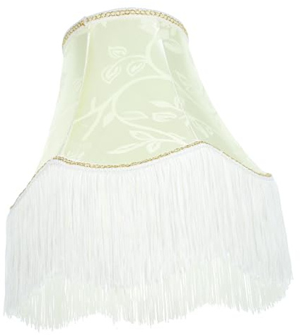 SEWOART Vintage Stofflampenschirm aus Eisen und Stoff mit Viktorianischem Design und Fransen für Wohnzimmer und Vielseitige Tischlampen mit Europäischer Ästhetik