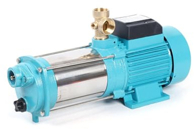 czyuRachel Kreiselpumpe, 1300w 9.8bar 4000l/H Inox Edelstahl Mehrstufige Kreiselpumpe Gartenpumpe Wasserpumpe Saugpumpe Mit Druckschalter Für Hauswasserwerke, Haus Und Garten