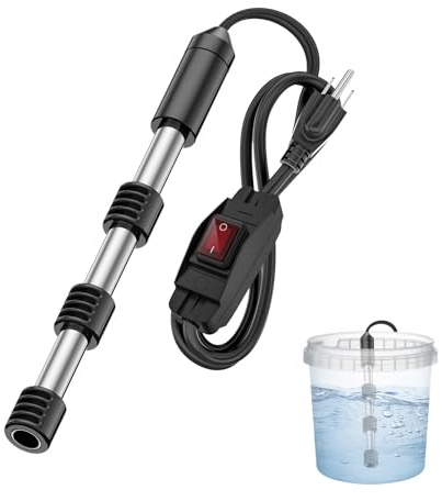 2000W Immersion Bucket Heater, Bathtub Heater, Heat 5 Gallons of Water in Minutes, Suitable for Auxiliary Heating of Kids' Mini Inflatable Pools.