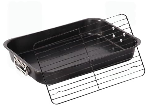 Vassoio per grigliare – Padella antiaderente per barbecue, in acciaio al carbonio, teglia da forno con griglia piatta, cestino versatile per verdure, campeggio, picnic e feste