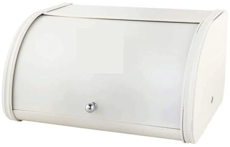 WUTIANBAO Boite A Pain Boite à Pain Boîte À Pain en Métal Boîte À Pain Multifonctionnelle Conteneur De Stockage De Pain Minimaliste pour La Décoration Huche à Pain Boîte De Rangement(White)