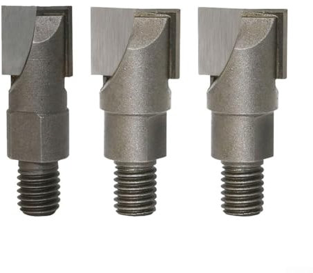 Oniissy Set di 3 frese per scanalatura della serratura della porta, gambo da 10 mm, in lega di acciaio al tungsteno, punta da 16/18/20 mm, testa per porte in acciaio e plastica verniciata in legno,