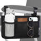 Bolsa Lateral para Silla de Ruedas con Bolsillos Bolsa de Accesorios para Sillas de Ruedas con Portavasos y Tira Reflectante para la Mayoría de Sillas de Ruedas, Andadores (Negro)