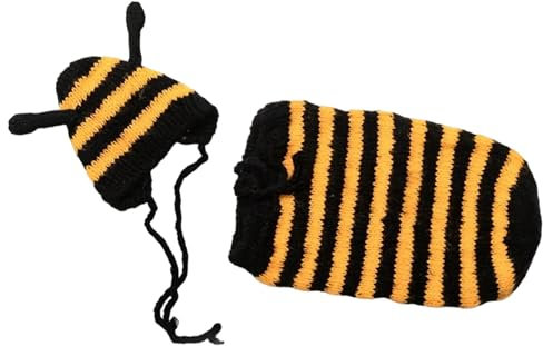 0-2M Baby Photography Props Bees Costume Hat Romper Set Photoshooting Outfit 2pcs Newborn Shower