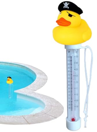 Schwimmendes Wassertemperaturmessgerät in Entenform – lustiges und funktionelles Pool-Thermometer für Kinder | Leicht lesbar für den Innen- und Außenbereich in Whirlpools, Spas und Aquarien