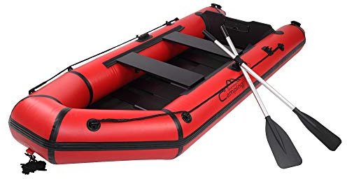 Inflatable Boat, Inflatable Kayak Assault for Adults, 10ft 2-Person PVC Raft Inflatable Dinghy for Camping, Survival, Fishing, Boating & Hunting on Lakes & Rivers, Supports up to 330kg