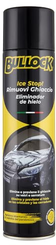 Bullock Car Care Ice Stop! – Sbrinatore Deghiacciante Antighiaccio Spray per Vetri e Serrature Auto, Scioglie & Previene Ghiaccio con Alcol Vegetale, Effetto Barriera, Spazzole più Scorrevoli, 400ml