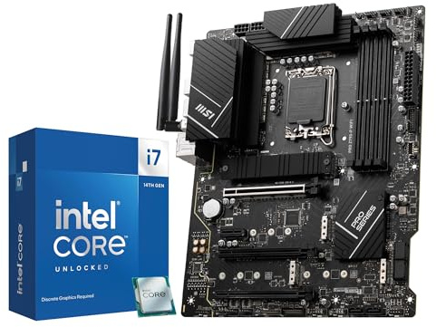 MICRO CENTER CPU Motherbard Combo - Intel core i7-14700KF 20 cores Gaming Desktop Processor with msi PRO Z790-P WiFi Motherboard