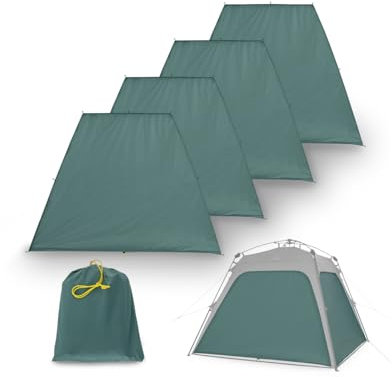 Justcamp Alabama Sidewall Set (4x) - Pareti laterali per gazebo Alabama - 4 pezzi - Rivestimento UV50 - Colonna d'acqua 3.000 mm