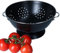 MamboCat Retro-Seiher 27,5 cm | Retro Küchensieb mit Griffen & Standfuß | Schwarz lackiertes Abtropfsieb aus Stahl für Nudeln, Gemüse & Obst