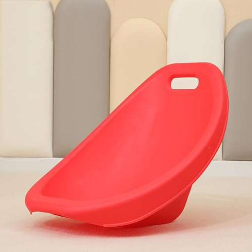 Sedia a dondolo portatile per bambini, impilabile e comoda, per uso interno ed esterno, sedile oscillante in plastica sicura, colore: rosso