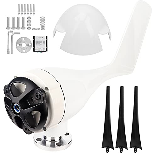 XZXCVN Aerogenerador Eolico 48V, Kit Turbina de Viento 800W, 3 Aspas Nylon - Fácil Instalación, Bajo Ruido, Alta Eficiencia para Uso Marino y Doméstico (24 V)