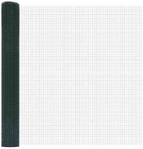 Yisssmeng Panneau de clôture en fil soudé vert - 1,4 x 10 m - Pour la confidentialité en plein air - Bordure en métal durable pour jardin, patio, chien - Design rectangulaire moderne - Facile à