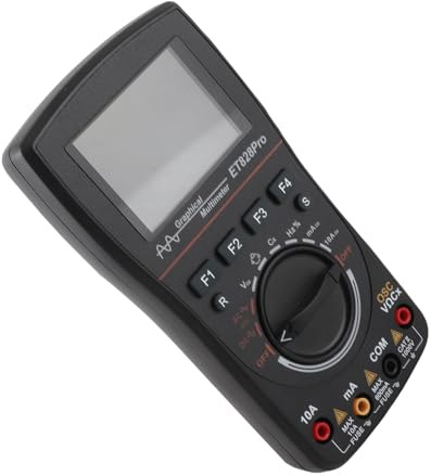 Jeanoko Multímetro de Osciloscopio Osciloscopio Digital 2 en 1 de Alto Rendimiento para Ahorro de Datos y Configuración de Parámetros, para Electricistas e Ingenieros Material ABS
