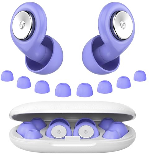 Tapones Oidos Ruido Dormir, 2026 Nuevo Tapones Oidos Cancelacion de Ruido 45 dB, Protección Auditiva, Reutilizables y Lavables Suave, con 8 Puntas(XS/S/M/L) y Estuche, para Dormir Concierto Festival
