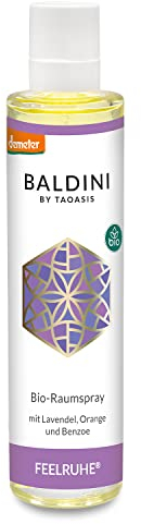 Baldini Feelruhe Bio-Raumspray – 50 ml – Naturduft mit Lavendel, Orange & Benzoe – 100 % naturreine ätherische Öle