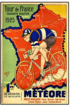 Tour de France 1925 A3 Poster, Vintage, Fotografie, Fahrräder, Mode, Grafikbild, Bild, Schwarz-Weiß, Foto, Alt, Retro, Druck, Oldschool