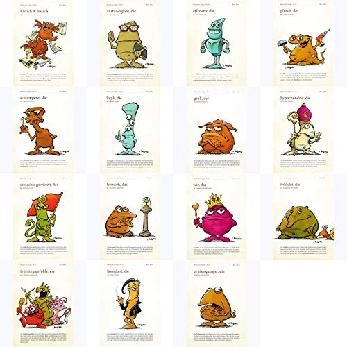 Postkarten MIX Monster aus 15 Karten Monster des Alltags - Motiv: lustige MONSTER DES ALLTAGS - Anlass: Humor, Gruß - Künstler/Verlag: CHRISTIAN MOSER – MIX SET Karten No. 16 bis 30
