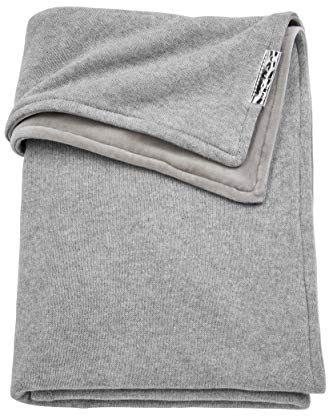 Meyco 2754004 Babydecke gestrickt Winter-Velours 100x150 cm, Grau Melange