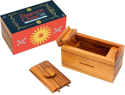 BSIRI Magische Holzkiste, Rätselspiel - Denksportaufgabe - Rätselbox - Luban - Knobelbox - Holz Sparschwein - Zauberbox - Hochzeitsgeschenk - Knobelspiele für Erwachsene - Puzzle Box - geheimbox