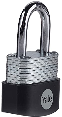 Yale Lucchetto in acciaio laminato di alta sicurezza Y115B/30/117/1 corpo 30mm, arco in acciaio indurito, 3 chiavi