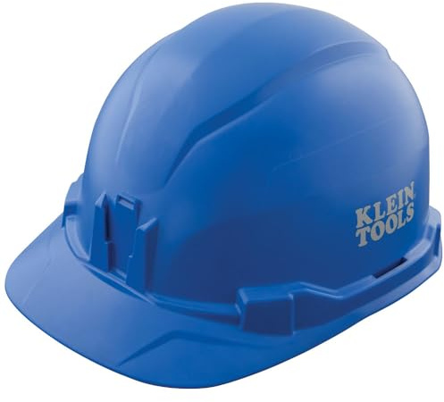 Klein Tools 60248 Schutzhelm, Nicht belüfteter Kappen-Stil, gepolstert, selbsttransportierendes, geruchsabweisendes Schweißband, getestet bis zu 20 kV, Blau