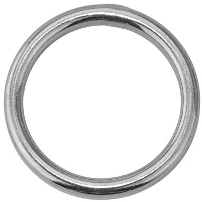 Rundringe geschweißt und poliert 10x50 mm aus Edelstahl A4 (2 Stück) | O-Ringe - Ösenringe - Edelstahlringe von MESAROS®