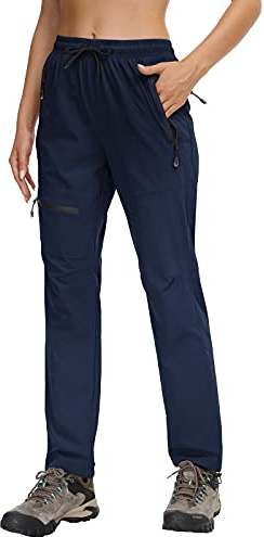 Butrends Pantalon de randonnée en Plein air pour Femme Pantalon de randonnée de Camping à séchage Rapide étanche Protection UV avec Poches zippées