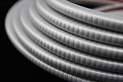 SMI-Kantenschutzprofil KS1-4SG für 1-4mm PVC mit Stahleinlage Silber selbstklemmend ohne Kleber - Kantenschutz, Kederprofil, Kantenprofil, Kantenschutzleiste für Autotüren, Bleche (20 m)