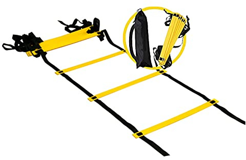 Beweglichkeitsleiter Einstellbare Beweglichkeitsleiter, Sport Fitness-Trainings-Set, Fitness-springleiter Fußarbeit Sportausrüstung, Für Kinder Für Den Außenkinder(Size:4m)