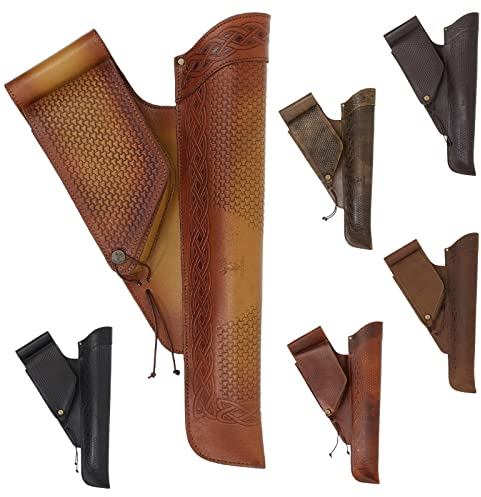 Jackalope Laidir- Seitenköcher, hochwertiges Glattleder, Pfeil und Bogen Zubehör (Black)