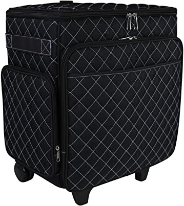 Everything Mary Rolltasche für Bastelarbeiten, gesteppt, Papierbasteltasche mit Rädern für Sammelalben und Kunstaufbewahrung, Organizer-Tasche für IRIS-Boxen, Zubehör und Zubehör, für Lehrer und