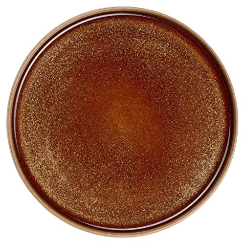 Home4You Brotteller - Braun - Steinzeug - Ø 15 cm
