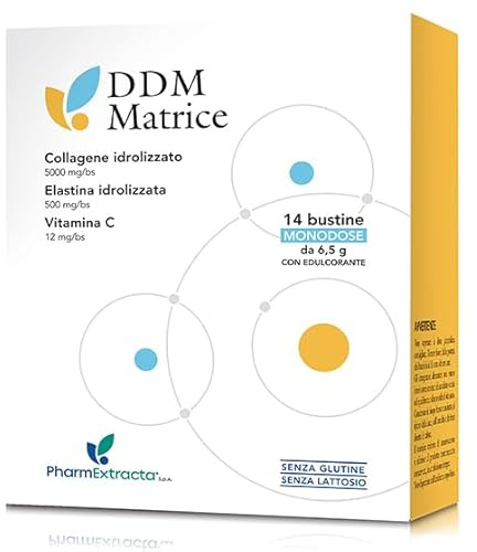 DDM MATRICE 14 bustine - Integratore di Collagene idrolizzato, Elastina idrolizzata e Vitamina C