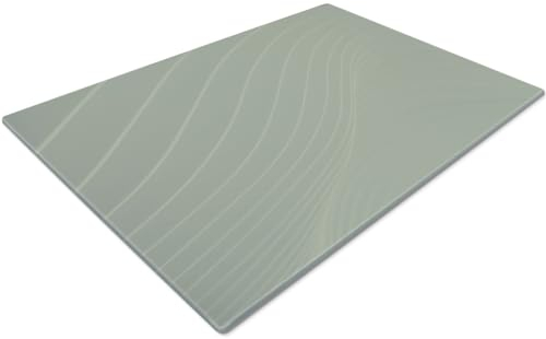Whats On Your Wall.com Sage Glass Chopping Board | Worktop Protector | Heat Resistant | Large | 40L x 30W cm