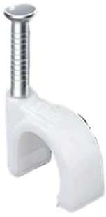 CHATROOM Runde Kunststoff-Kabelklemmen, Halter, Management, elektrischer Drahtverschluss, Kabelbinder, Wand mit Nagel, 16/18/20/22/25 mm Kreisklemme (Color : 100pcs, Size : 20mm White)