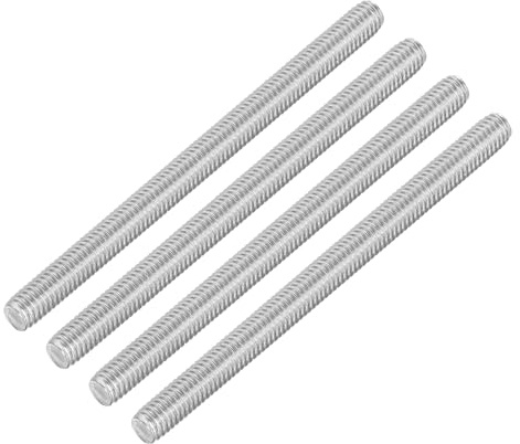 QUARKZMAN 4 Stück Gewindestangen, M6 x 85mm, 304 Edelstahl, Gewindestab mit metrischem Vollgewinde, M6-1 Gewindestift für Möbel- und Maschinenmontage