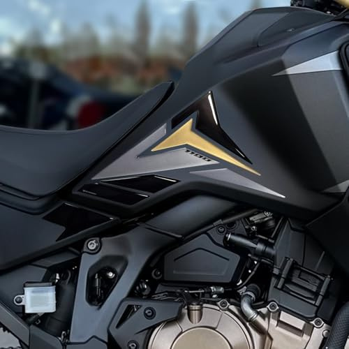 Resin Bike Motorbike 3D Stickers Compatible with Honda Africa Twin Adventure Sports 2024-2025 Black. Bike Tank Side Protector from Impact and Scratches. Sticker 3D Resin Gadget Moto