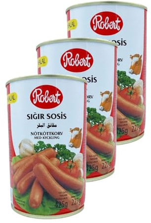 Lot 3x Saucisses de bœuf - Conserve 425g