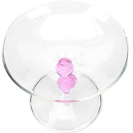 GRIRIW Vassoio e Artigianato Raffinato Rosa Design Unico in Vetro per Dolci per Conservare Dessert e Frutta Durante Feste e Uso Quotidiano