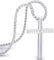 SERASAR Necklace Cross Mens Chain with Pendant 50cm Silver Jewellery Gift Idea for Jesus