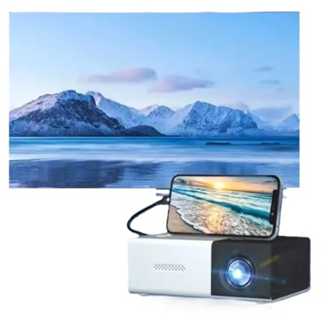 YG300 MINI Projector Portable Home Theater Smart TV Laser Beamer 3D Cinema LED Videoprojector for 4k 1080P Movie Via HD Port (black)